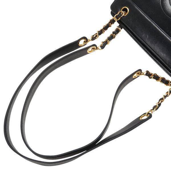 シャネル ココマーク チェーン トートバッグ ショルダーバッグ ブラック ラムスキン レディース CHANEL 【中古】