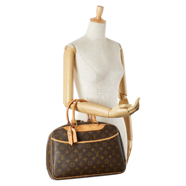 ルイ ヴィトン モノグラム ドーヴィル ハンドバッグ M47270 ブラウン PVC レザー レディース LOUIS VUITTON 【中古】