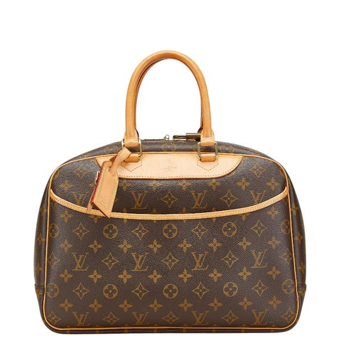 ルイ ヴィトン モノグラム ドーヴィル ハンドバッグ M47270 ブラウン PVC レザー レディース LOUIS VUITTON 【中古】