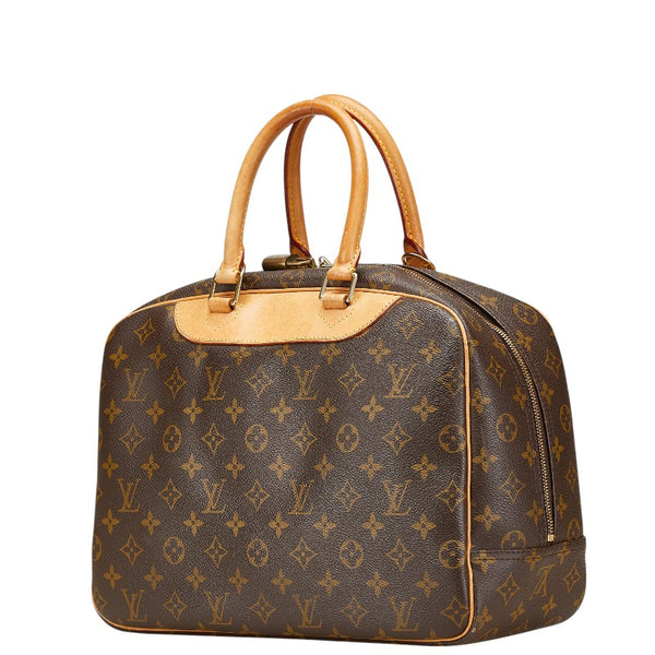 ルイ ヴィトン モノグラム ドーヴィル ハンドバッグ M47270 ブラウン PVC レザー レディース LOUIS VUITTON 【中古】