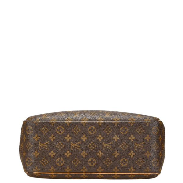 ルイ ヴィトン モノグラム ドーヴィル ハンドバッグ M47270 ブラウン PVC レザー レディース LOUIS VUITTON 【中古】