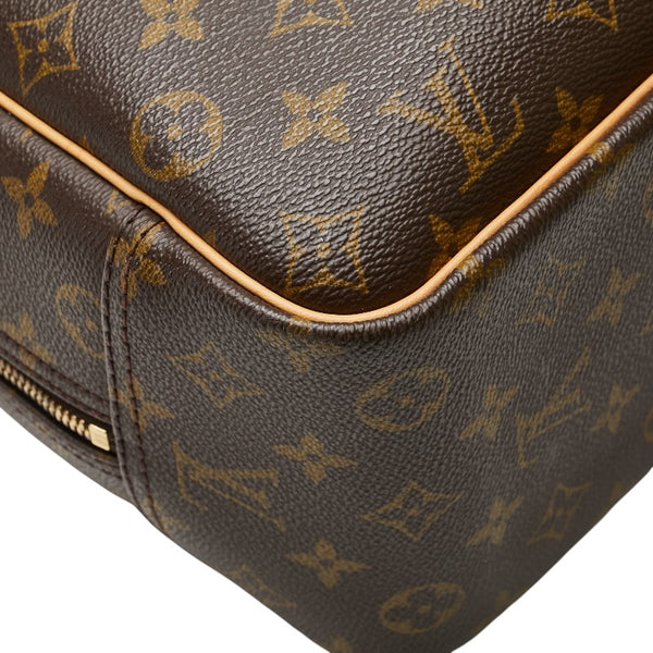 ルイ ヴィトン モノグラム ドーヴィル ハンドバッグ M47270 ブラウン PVC レザー レディース LOUIS VUITTON 【中古】