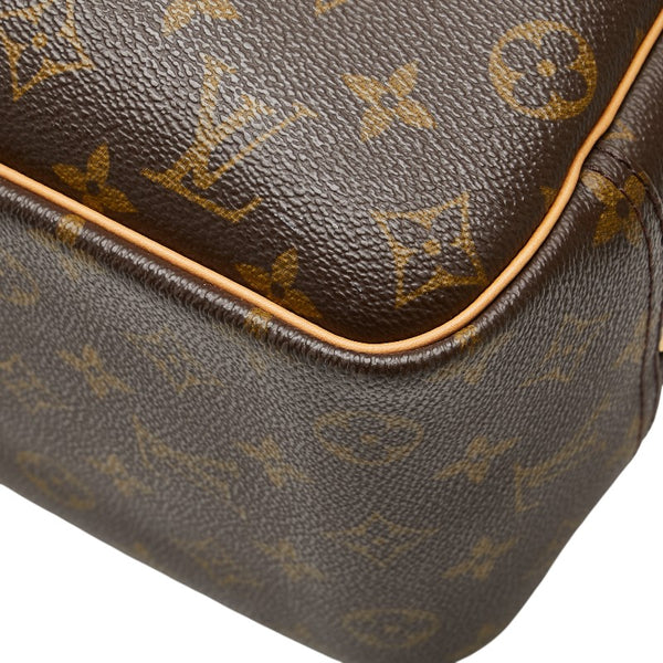 ルイ ヴィトン モノグラム ドーヴィル ハンドバッグ M47270 ブラウン PVC レザー レディース LOUIS VUITTON 【中古】