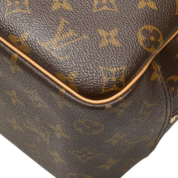 ルイ ヴィトン モノグラム ドーヴィル ハンドバッグ M47270 ブラウン PVC レザー レディース LOUIS VUITTON 【中古】