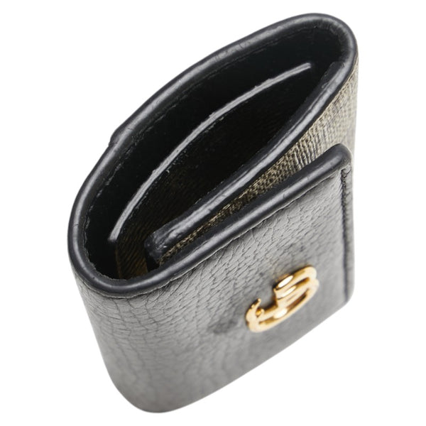 グッチ GGスプリーム GGマーモント キーケース 6連 456118 ブラック レザー レディース GUCCI 【中古】