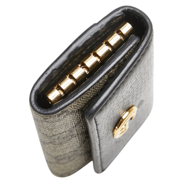 グッチ GGスプリーム GGマーモント キーケース 6連 456118 ブラック レザー レディース GUCCI 【中古】
