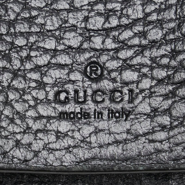 グッチ GGスプリーム GGマーモント キーケース 6連 456118 ブラック レザー レディース GUCCI 【中古】