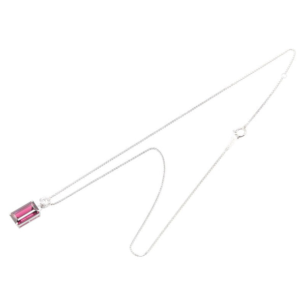 Pt900 プラチナ Pt850 プラチナ ガーネット5.05ct ダイヤ0.34ct ペンダントネックレス レディース 【中古】