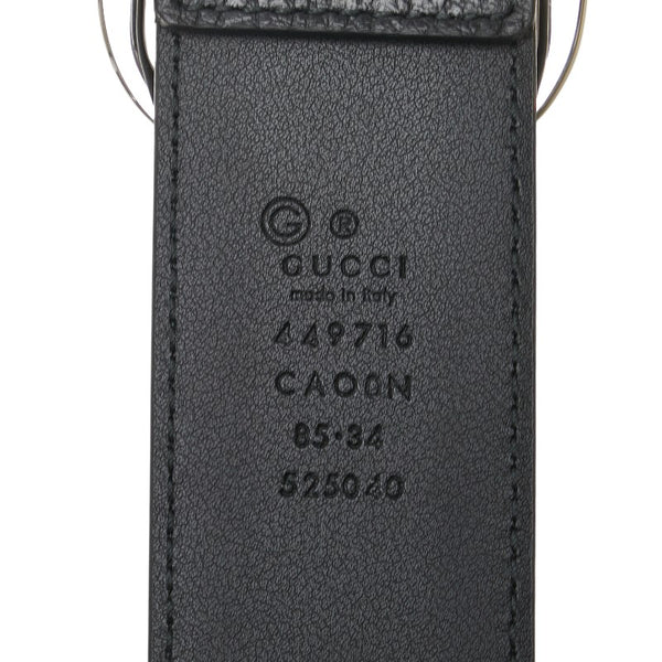 グッチ ベルト サイズ：85/34 449716 ブラック レザー メンズ GUCCI 【中古】