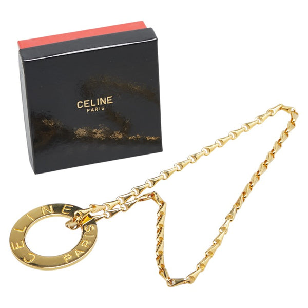 セリーヌ サークル ネックレス ゴールド メッキ レディース CELINE 【中古】