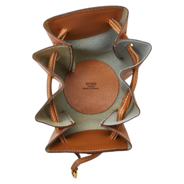 エルメス ヴェスパポーチ ポーチ 小物入れ ブラウン レザー レディース HERMES 【中古】