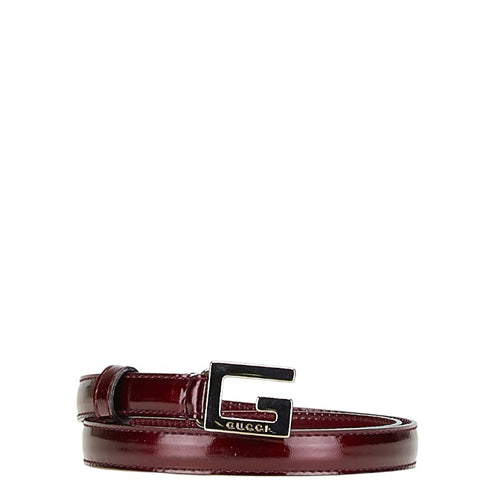 グッチ ベルト サイズ：70/28 037 194 0969 5 ワインレッド ボルドー レザー レディース GUCCI 【中古】