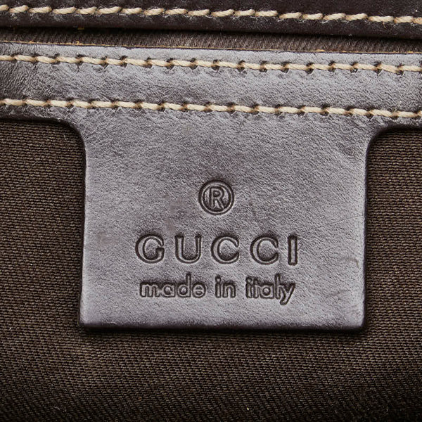 グッチ GGスプリーム 斜め掛け ショルダーバッグ 201447 ベージュ ブラウン PVC レザー レディース GUCCI 【中古】