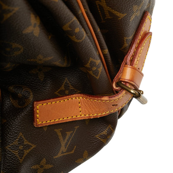 ルイ ヴィトン モノグラム ソミュール35 斜め掛け ショルダーバッグ M42254 ブラウン PVC レザー レディース LOUIS VUITTON 【中古】