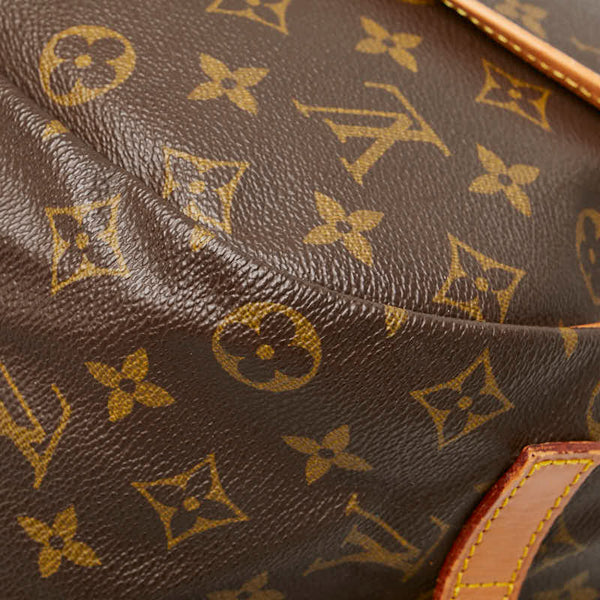 ルイ ヴィトン モノグラム ソミュール35 斜め掛け ショルダーバッグ M42254 ブラウン PVC レザー レディース LOUIS VUITTON 【中古】