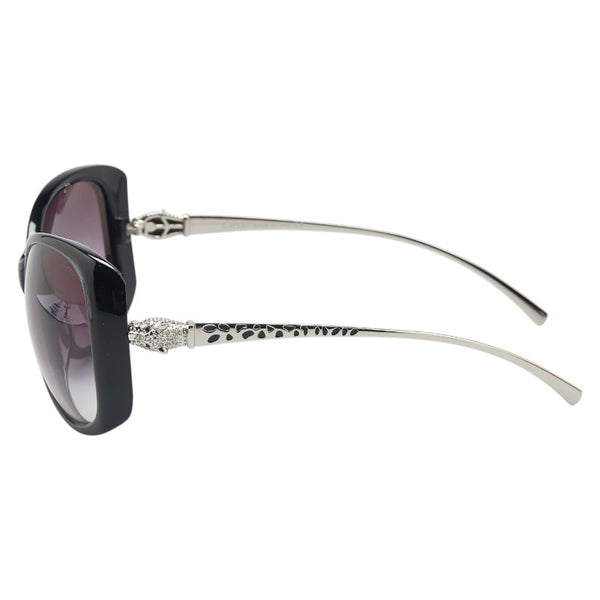 カルティエ パンテール サングラス ブラック シルバー プラスチック メタル レディース CARTIER 【中古】