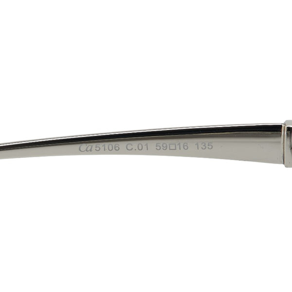 カルティエ パンテール サングラス ブラック シルバー プラスチック メタル レディース CARTIER 【中古】