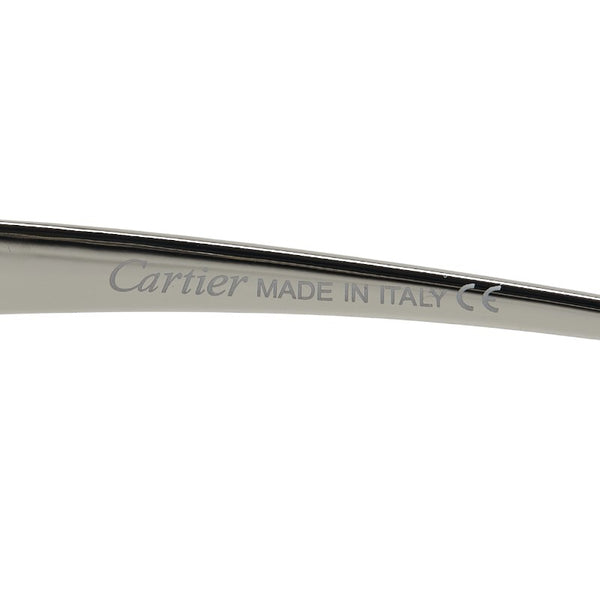 カルティエ パンテール サングラス ブラック シルバー プラスチック メタル レディース CARTIER 【中古】