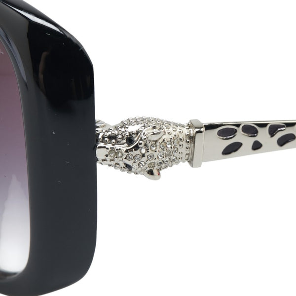 カルティエ パンテール サングラス ブラック シルバー プラスチック メタル レディース CARTIER 【中古】