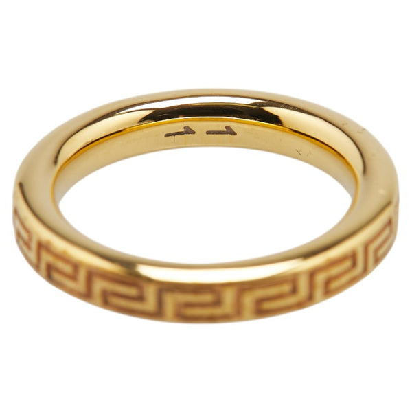 ヴェルサーチェ エングレイブド グリークキー リング 指輪 DG56785 DJMT ゴールド メッキ レディース VERSACE 【中古】