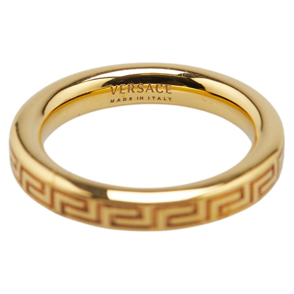 ヴェルサーチェ エングレイブド グリークキー リング 指輪 DG56785 DJMT ゴールド メッキ レディース VERSACE 【中古】