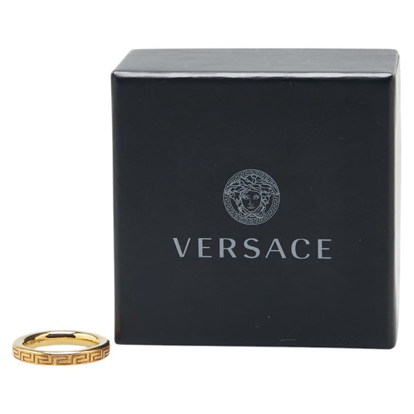 ヴェルサーチェ エングレイブド グリークキー リング 指輪 DG56785 DJMT ゴールド メッキ レディース VERSACE 【中古】
