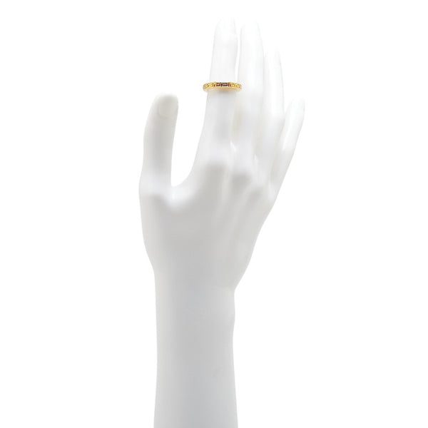 ヴェルサーチェ エングレイブド グリークキー リング 指輪 DG56785 DJMT ゴールド メッキ レディース VERSACE 【中古】