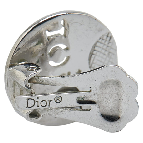 ディオール ロゴ ラウンド イヤリング シルバー メタル レディース Dior 【中古】
