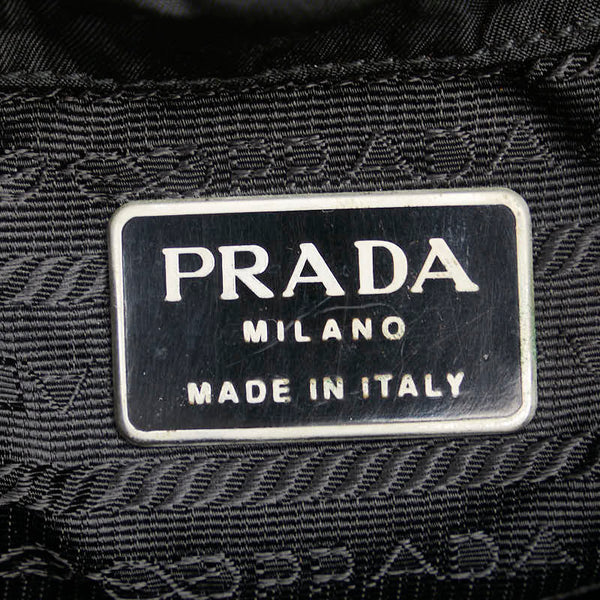 プラダ 三角ロゴプレート ミニ リュック バックパック ブラック ナイロン レディース PRADA 【中古】