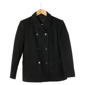 プラダ Pコート サイズ：40 ブラック ウール レディース PRADA 【中古】