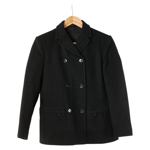 プラダ Pコート サイズ：40 ブラック ウール レディース PRADA 【中古】