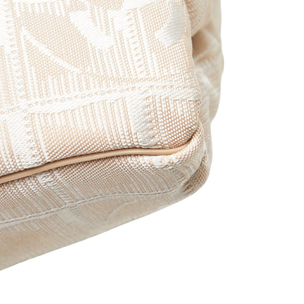 シャネル ニュートラベルライン トートMM トートバッグ ハンドバッグ ベージュ ナイロン レザー レディース CHANEL 【中古】