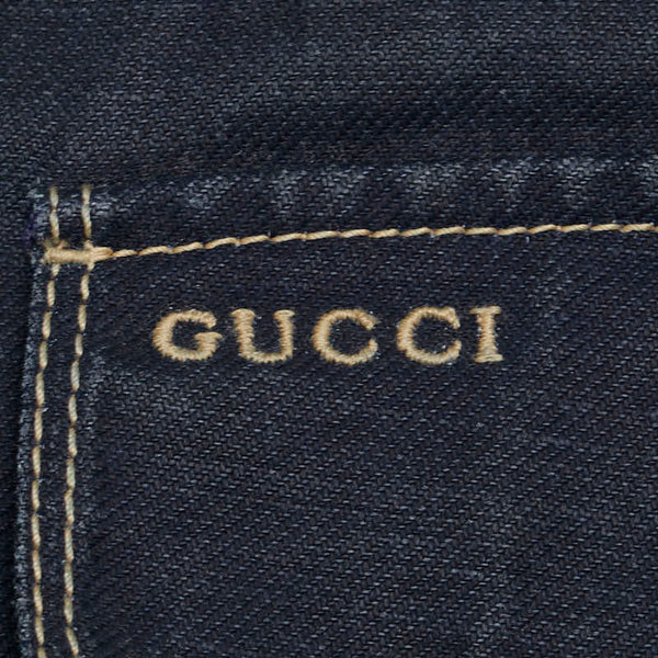 グッチ テーラードジャケット デニムジャケット サイズ：48 インディゴブルー コットン リネン メンズ GUCCI 【中古】