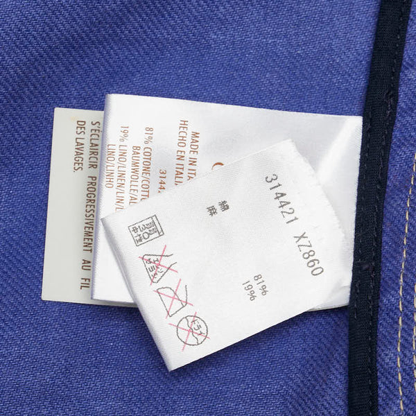 グッチ テーラードジャケット デニムジャケット サイズ：48 インディゴブルー コットン リネン メンズ GUCCI 【中古】