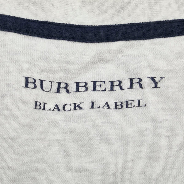 バーバリー ブラックレーベル 刺繍ロゴ カーディガン サイズ：2 グレー コットン メンズ BURBERRY 【中古】