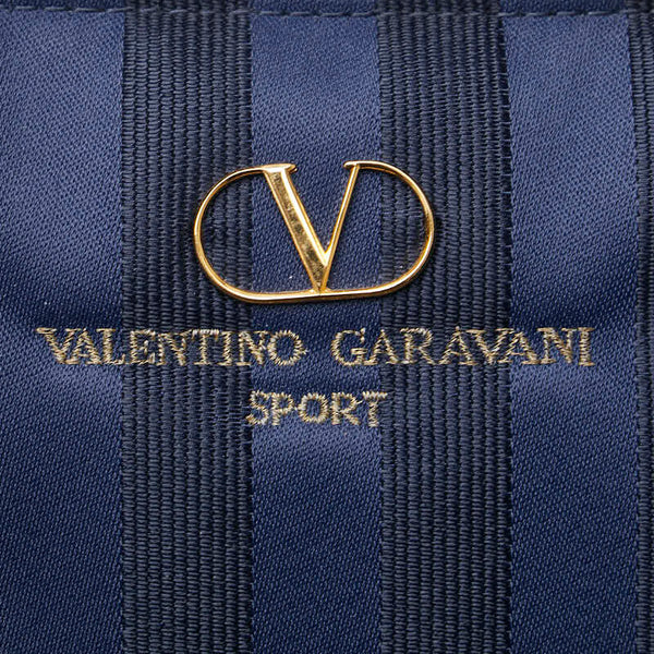 ヴァレンティノ SPORT ミニハンドバッグ ネイビー ブラック ナイロン  VALENTINO 【中古】