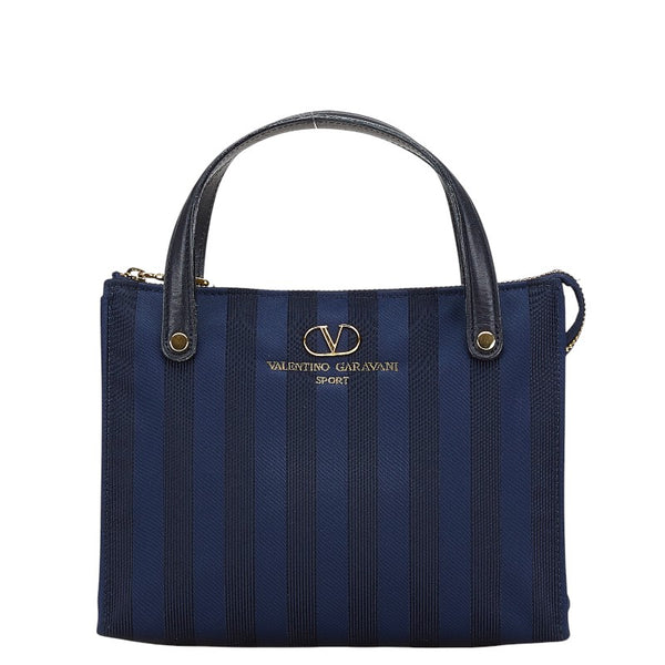 ヴァレンティノ SPORT ミニハンドバッグ ネイビー ブラック ナイロン  VALENTINO 【中古】