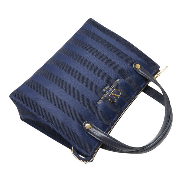ヴァレンティノ SPORT ミニハンドバッグ ネイビー ブラック ナイロン  VALENTINO 【中古】