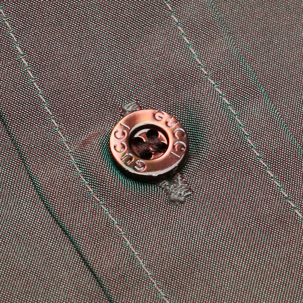 グッチ ダブルカフス 長袖シャツ サイズ：38/15 玉虫色 グリーン ブラウン シルク ナイロン メンズ GUCCI 【中古】