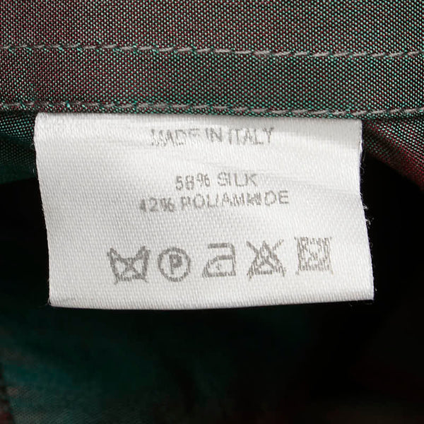 グッチ ダブルカフス 長袖シャツ サイズ：38/15 玉虫色 グリーン ブラウン シルク ナイロン メンズ GUCCI 【中古】