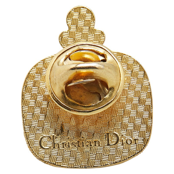クリスチャンディオール 南京錠 ラインストーン 香水瓶 モチーフ バッチ ピンブローチ 4点セット ゴールド メッキ レディース Christian Dior 【中古】