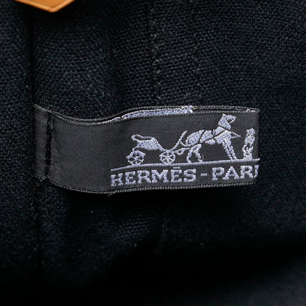 エルメス フールトゥPM トートバッグ ハンドバッグ ブラック キャンバス レディース HERMES 【中古】