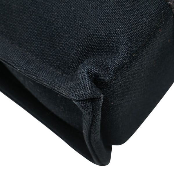エルメス フールトゥPM トートバッグ ハンドバッグ ブラック キャンバス レディース HERMES 【中古】