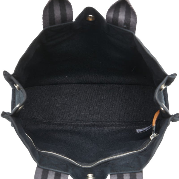 エルメス フールトゥPM トートバッグ ハンドバッグ ブラック キャンバス レディース HERMES 【中古】