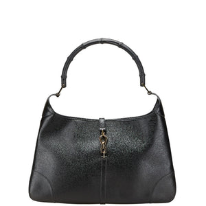 グッチ バンブー ワンショルダーバッグ ハンドバッグ 001 4061 ブラック レザー レディース GUCCI 【中古】