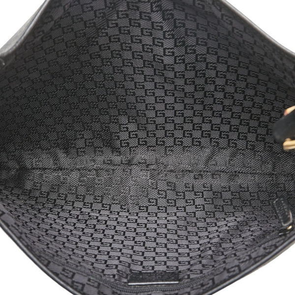グッチ バンブー ワンショルダーバッグ ハンドバッグ 001 4061 ブラック レザー レディース GUCCI 【中古】