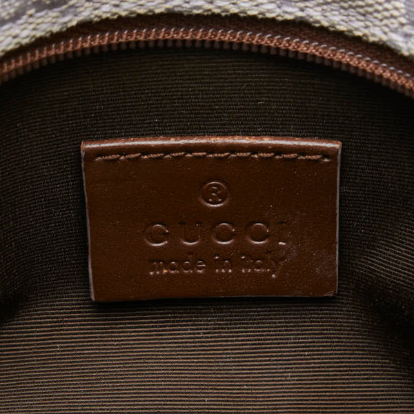 グッチ GGキャンバス ショルダーバッグ ポーチ 90781 パープル ブラウン キャンバス レディース GUCCI 【中古】