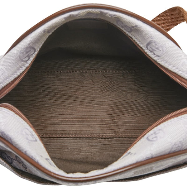 グッチ GGキャンバス ショルダーバッグ ポーチ 90781 パープル ブラウン キャンバス レディース GUCCI 【中古】