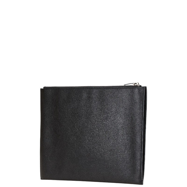 サンローラン スター 星 クラッチバッグ 397295 ブラック レッド レザー レディース SAINT LAURENT 【中古】