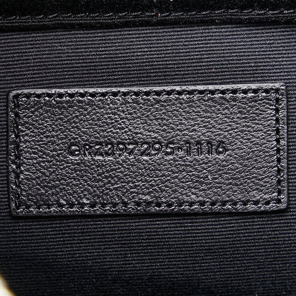 サンローラン スター 星 クラッチバッグ 397295 ブラック レッド レザー レディース SAINT LAURENT 【中古】